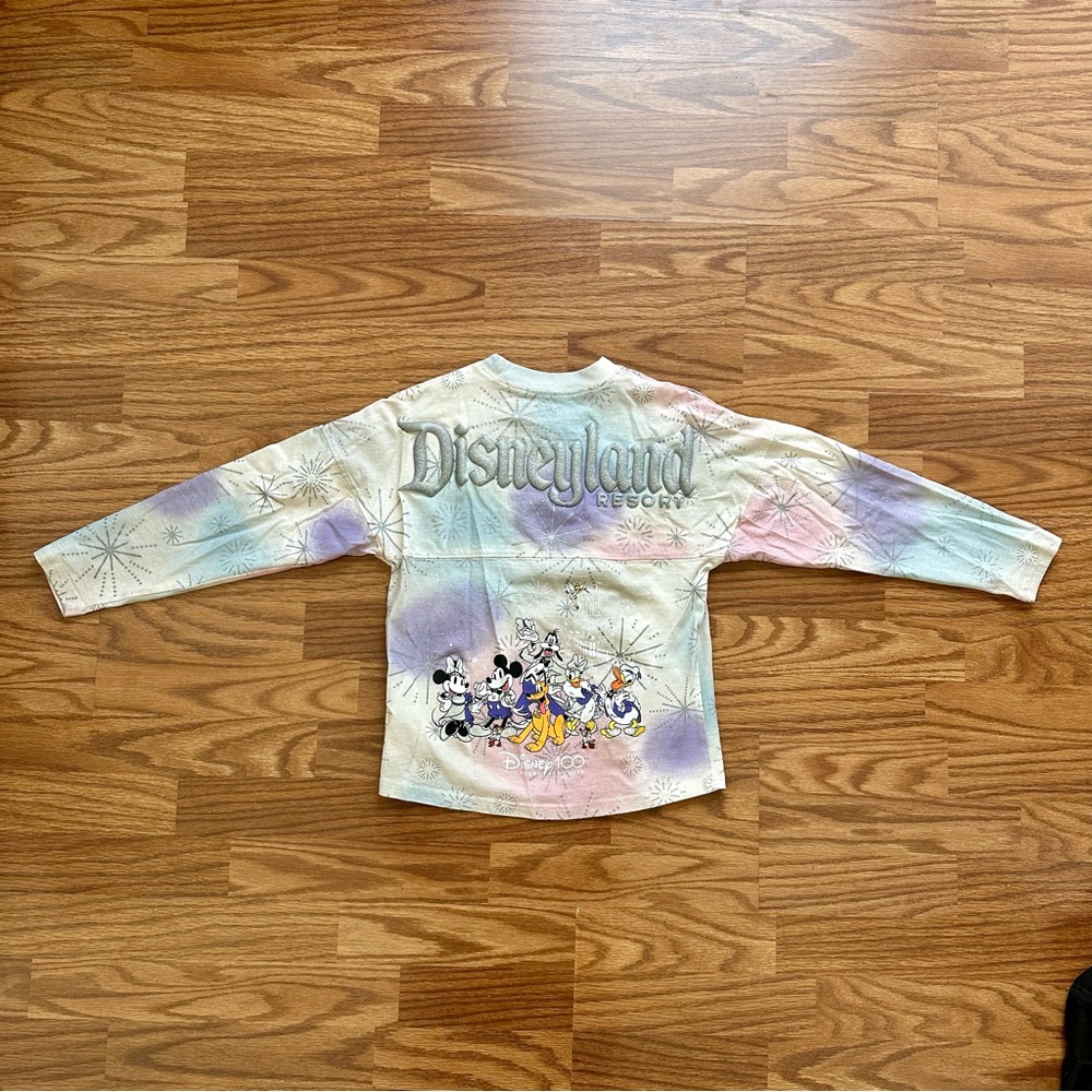 Disney Girls Medium 7-8 Spirit Jersey Sweatshirt Disneyland 100 Glitter EUC! - Picture 10 of 12